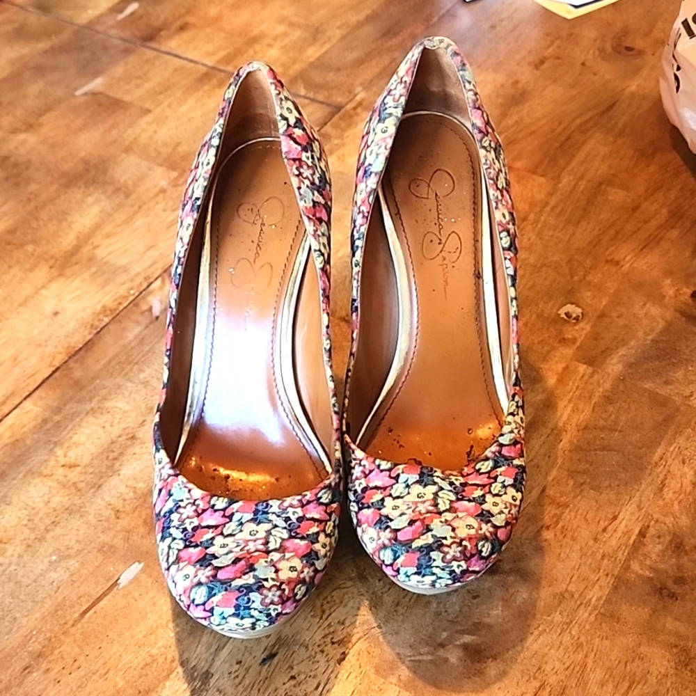 Jessica Simpson Floral Heels